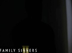 rebellious stepdaughter sneaks in stepbrother's bed for rule-breaking fuck on sideways