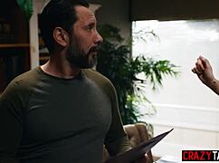 little puck bangs school principal in rough office sex with huge tits milf