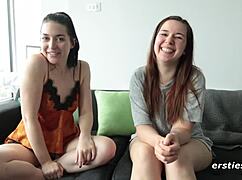 Ersties CUTIE BRUNETTE Films Her FIRST GIRL-ON-GIRL PUSSY Lick