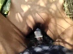 sexy indian desi teen 18+ pressed boobs fucked hard doggystyle in forest nature