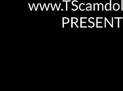 Sexy ladyboy shoots cum in glass then gulps it down