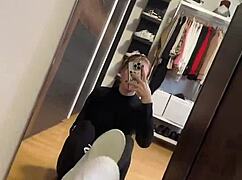 good morning blacknails pink socks feet fetish tease