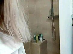 at the vacation house with parents and she sneaks in for jerk off fun