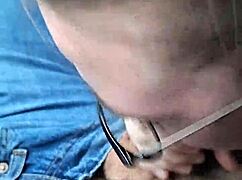 thick german bbw slut deepthroats monster cock in public car then swallows mouthful