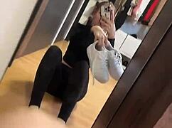 good morning blacknails pink socks feet fetish tease