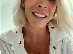 at the vacation house with parents and she sneaks in for jerk off fun