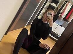 good morning blacknails pink socks feet fetish tease