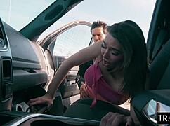 Horny Italian shemale Emma Rose pounds with massive cock