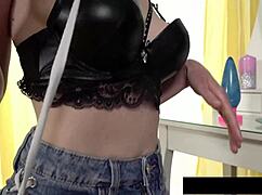 blonde pumps her big puffy pussy lips swollen wet with dildo closeup solo perfection