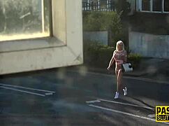 submissive milf's fake big tits bounce in rough anal assfucking