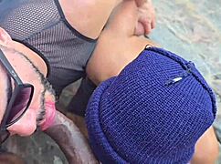 I assfucked two holes at beach edge