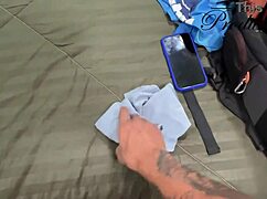 mmm yummy blowjob from this hot colombian milf with huge tits before my gym train 😍💦