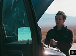 Horny Italian shemale Emma Rose pounds with massive cock