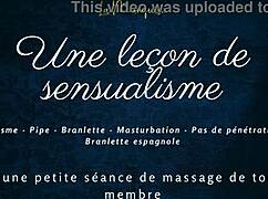 A Lesson in Sensualism: French Girlfriend's Gentle Solo Handjob with Praises