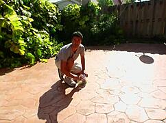 blonde cutie ashden rivers stretches taut for deep anal fuck facial