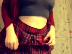 i'm dancing sexy in my schoolgirl outfit can't stop shaking this ass for you... oops