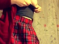 i'm dancing sexy in my schoolgirl outfit can't stop shaking this ass for you... oops