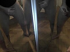 one guy unloads six cocks mirror cumshot explosion