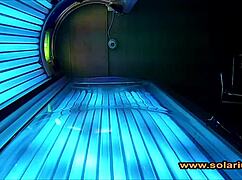 damn this cute beautiful woman masturbates her tits so hot on hidden solarium cam voyeur hd 😍🔥