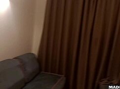 a pretty spanish girl masturbates then gets pounded by roommate