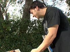 Tempted 19yo brunette milf begs creampie in shaved tight hole