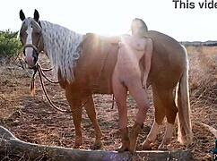 Natural redhead milf odette strips naked loving outdoor breeze on big tits