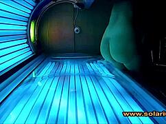 damn this cute beautiful woman masturbates her tits so hot on hidden solarium cam voyeur hd 😍🔥