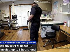 Stefania mafra humiliated in latex nurse interrogation center with handcuffs and gloves