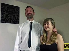 Bound busty teen Madison Stewart roughly dominated by maledom in stockings