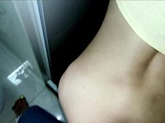 Wife Bends for Hubby's Surprise Anal Creampie in Bathroom Fuck