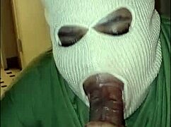 Masked Girl Delivers Super Sloppy Deep Throat Action