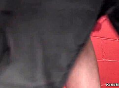 blonde hogtied gagged rope bondage takes rough anal toys deep!