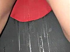 bbw brazilian milf sneaks into booth and fucks tattooed wife in front of cuck