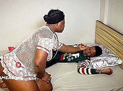 thick ebony nurse rides bbc patient in hospital ward deep