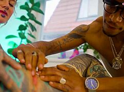 alternative goth babe with pierced nipples gapes on huge bbc in rough interracial pounding