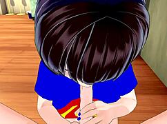 whoa this sexy brunette's massive tits get her anything in the shop 😍 footjob handjob action!