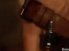 whoa, lesbian mistress cums hard on strapon while her chained slave watches helplessly 😈🔥