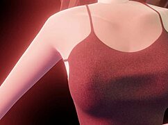 whoa this sexy brunette dances in bra panties skirt then goes nude upskirt 😍💃