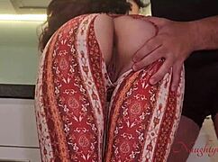 curvy cleaner milf trades pussy access for big extra tip kitchen pov