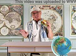 teacher in pantyhose rips lingerie teasing student heels party lesson 🌊👠