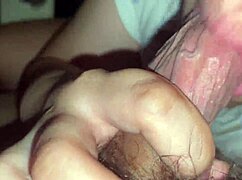 girlfriend shares intimate moment during rainy weather fun