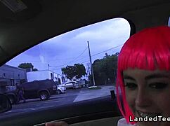 Costumed Redhead Teen Hitchhiker Banged Hard By Monster Cock Outdoor POV