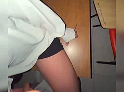 Milf teacher meets student after class for sneaky public fuck