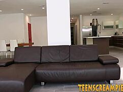 damn horny amateur rammed hard sucks cock begging for creampie finish