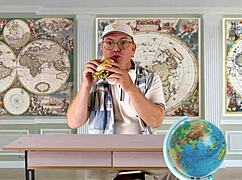 teacher in pantyhose rips lingerie teasing student heels party lesson 🌊👠