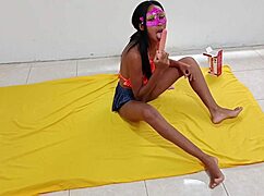 hey i'm a horny bitch milf learning to deep suck and lick monster cocks with dildos