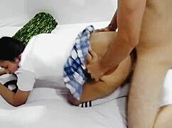 schoolgirl virgin's tight pussy and ass pounded hard on hidden cam