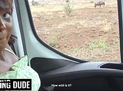 this cute african college babe with big natural tits craves big white cocks