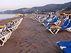 Pornovatas casts spectacular huge tits blonde European touring Barcelona with Victor Bloom