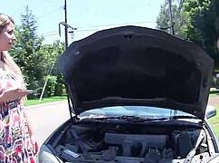 tall latina milf cougar saggy tits bent over fucked by neighbor boy